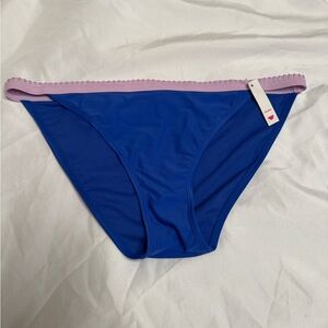 Xhilaration Blue Bikini Bottom with Lilac Trim